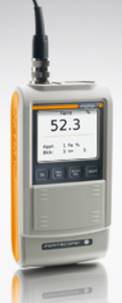 Compact hand-held device for layer thickness measurement based on the magneto-inductive method
(DIN EN ISO 2178) and the eddy current method (DIN EN ISO 2360);
(ASTMD7091). For all metallic substrates.
Meets the measurement specifications for ISO 19840, ASTM B244, among others.
Support of profile probe FPR1 to determine the depth of
Surface profiles according to ASTM 4471
Equipment/performance features:
- Simple device operation
- Application memory for up to 1000 readings
- Statistics display for characteristic values such as mean value, standard deviation,
min, max, etc.
- Robust probe connector
- Large and high-contrast color display with more resistant
membrane keyboard
- Various national languages can be set
- USB interface for PC