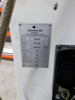 11001212 / Serien Nr. : 20030044 / Model : Odf 1000