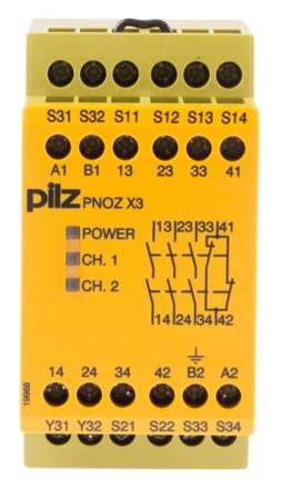 Pnoz X3 24vac 24vdc 3no 1nc 1so